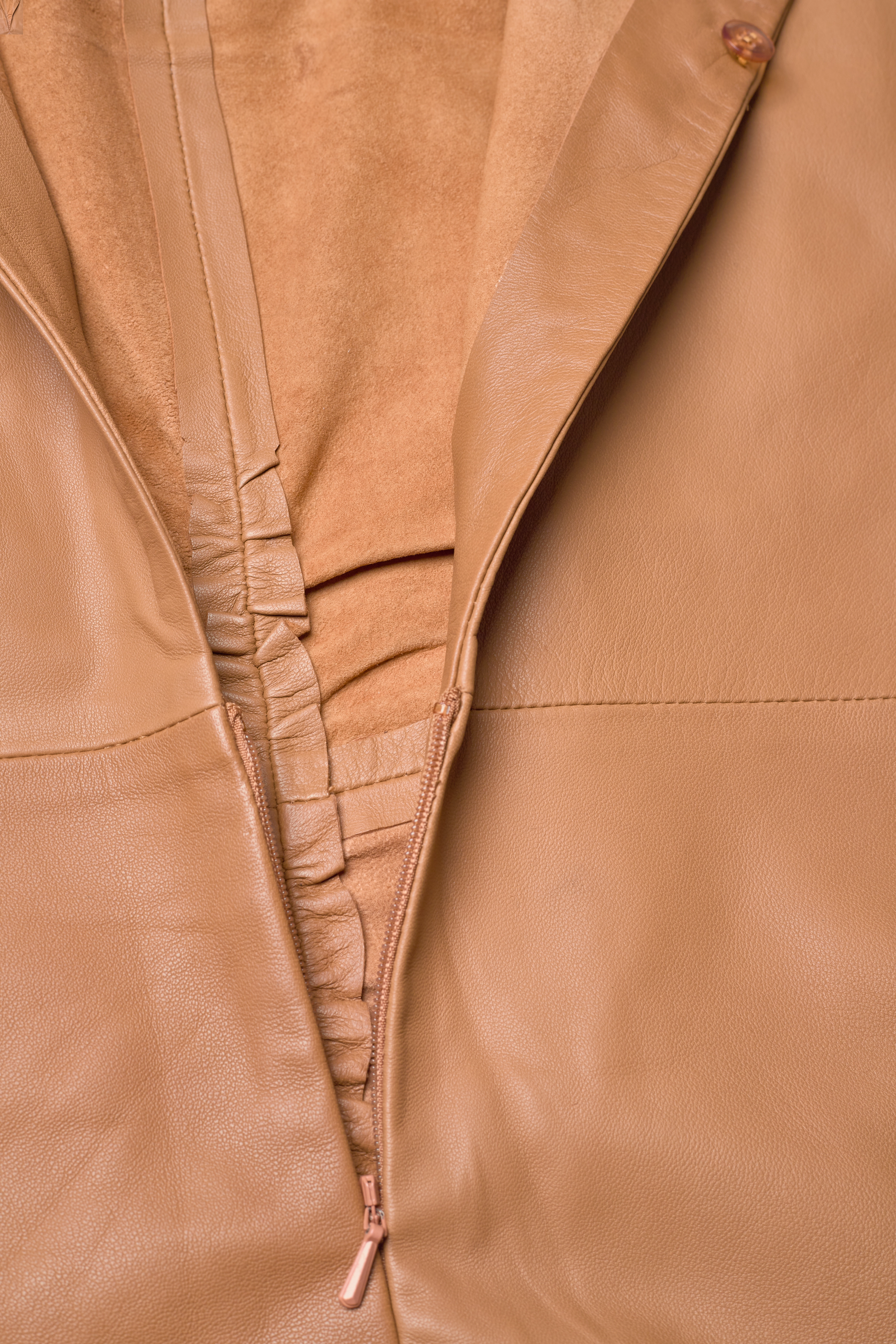 Notes du Nord - Chia Leather Dress - brown sugar - 3