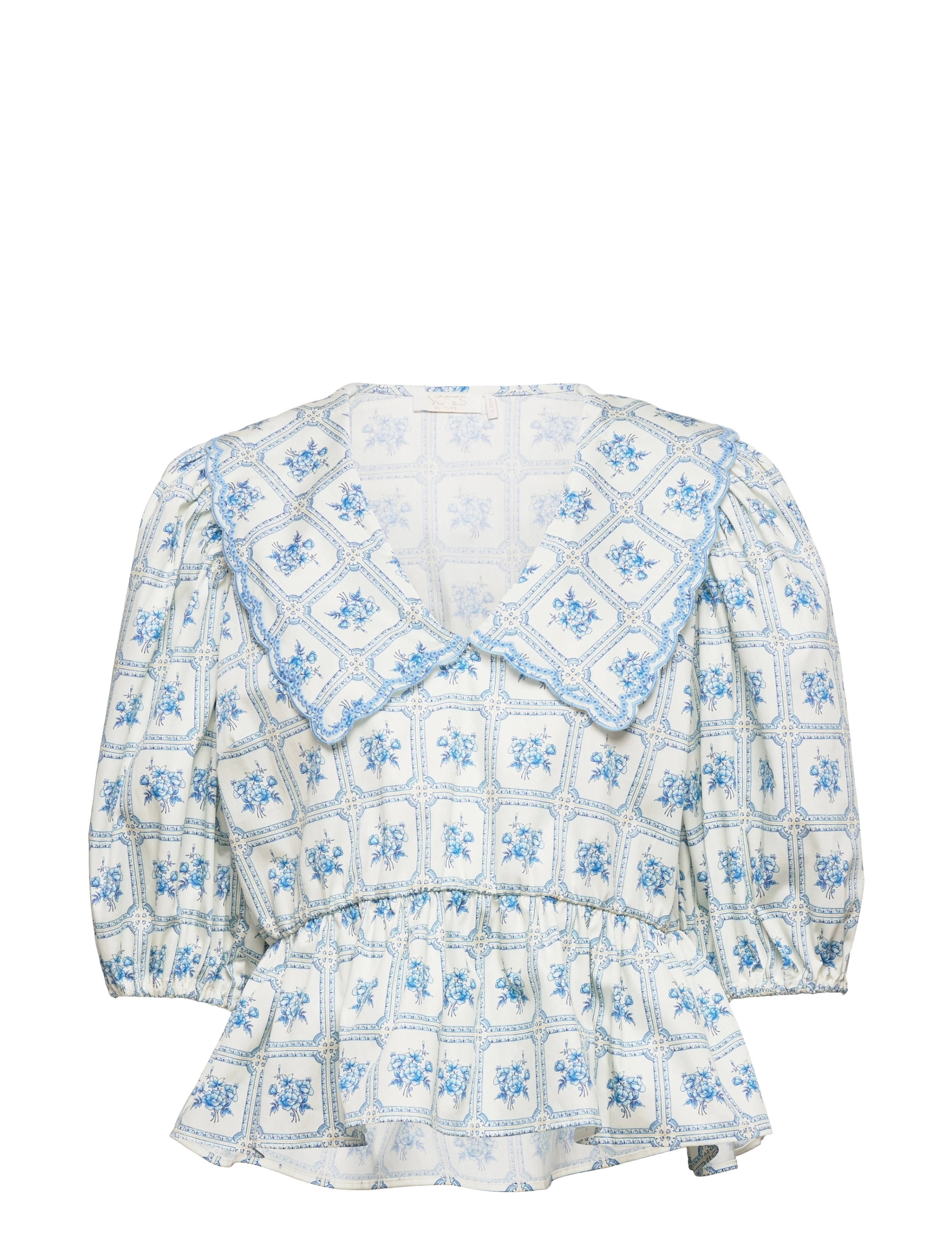Notes du Nord - Cleo Blouse - flower tiles - 0