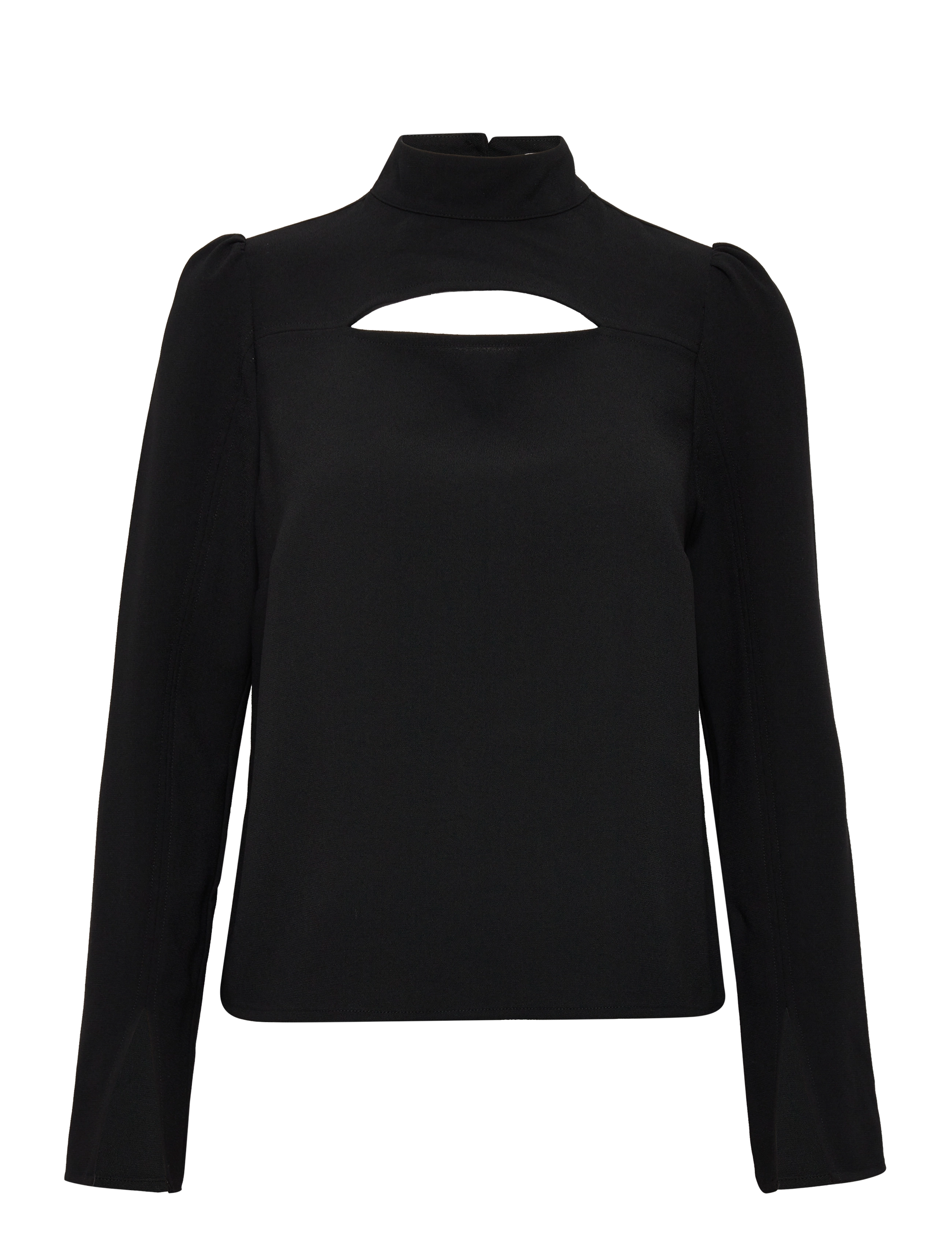 Oliana Slit Blouse - NOIR