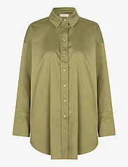 Notes du Nord - Davina Loose Shirt - langærmede skjorter - italian olive - 0