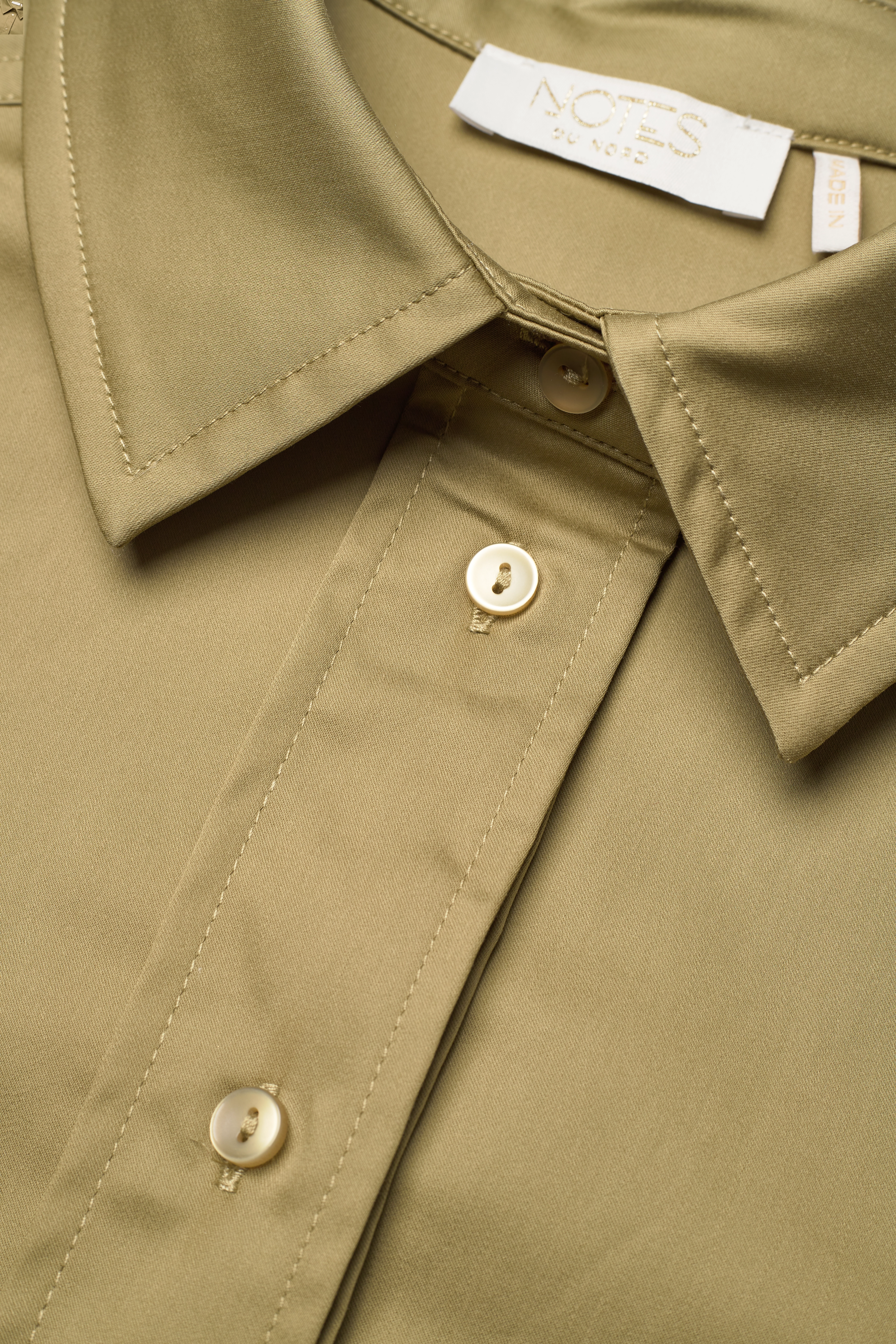 Notes du Nord - Davina Loose Shirt - italian olive - 3