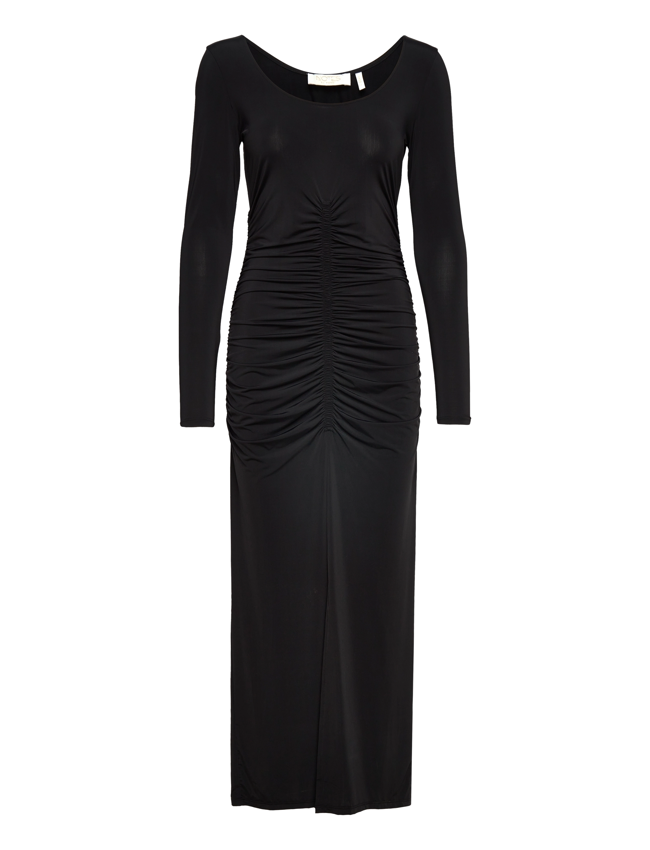 NOTES DU NORD Melanie Midi Kleid Schwarz - S - Damen