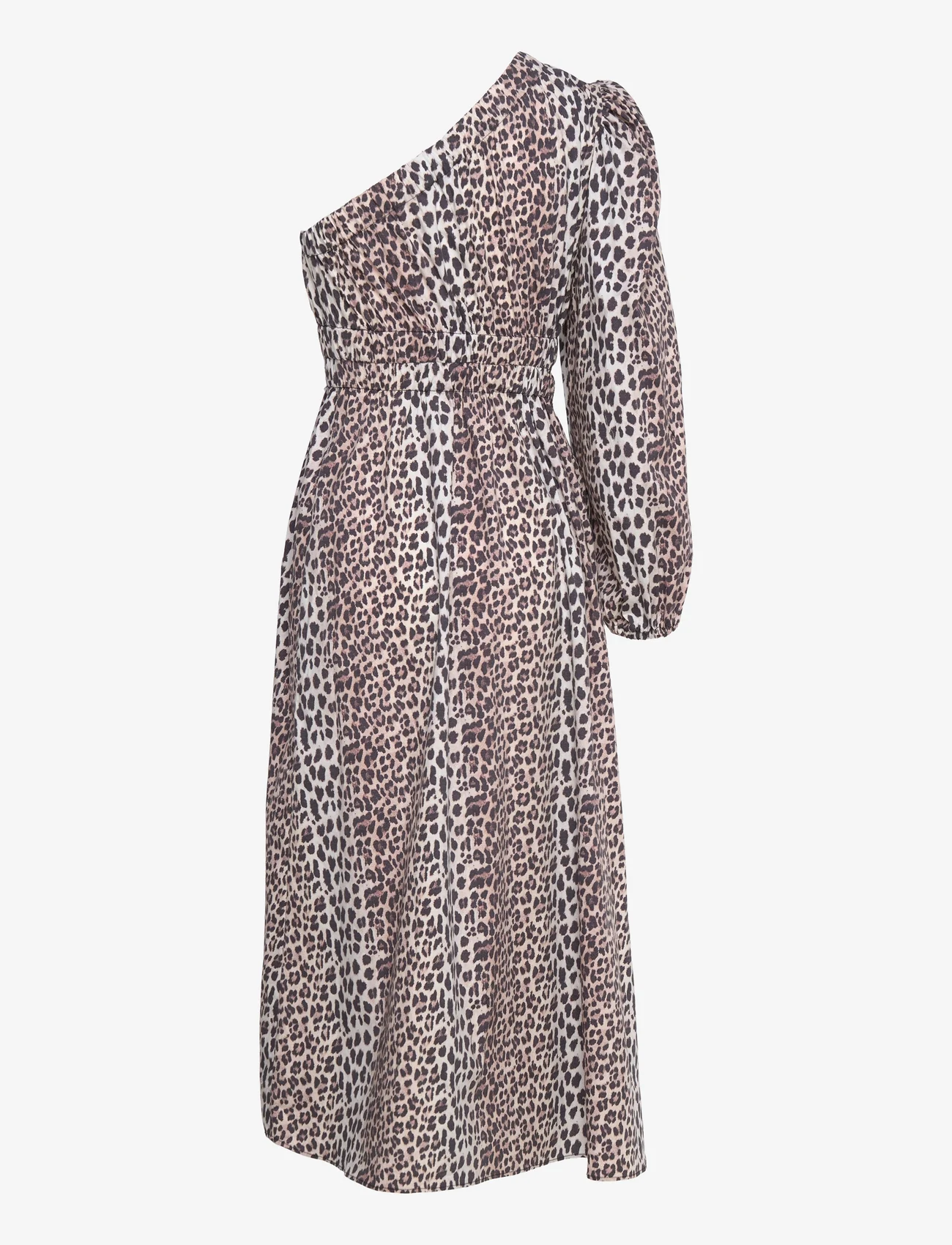 Notes du Nord - Dassy One Shoulder Dress - festkläder till outletpriser - leopard - 1