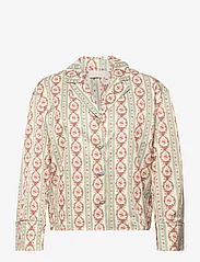 Notes du Nord - Erika Shirt - långärmade skjortor - flower stripe - 0