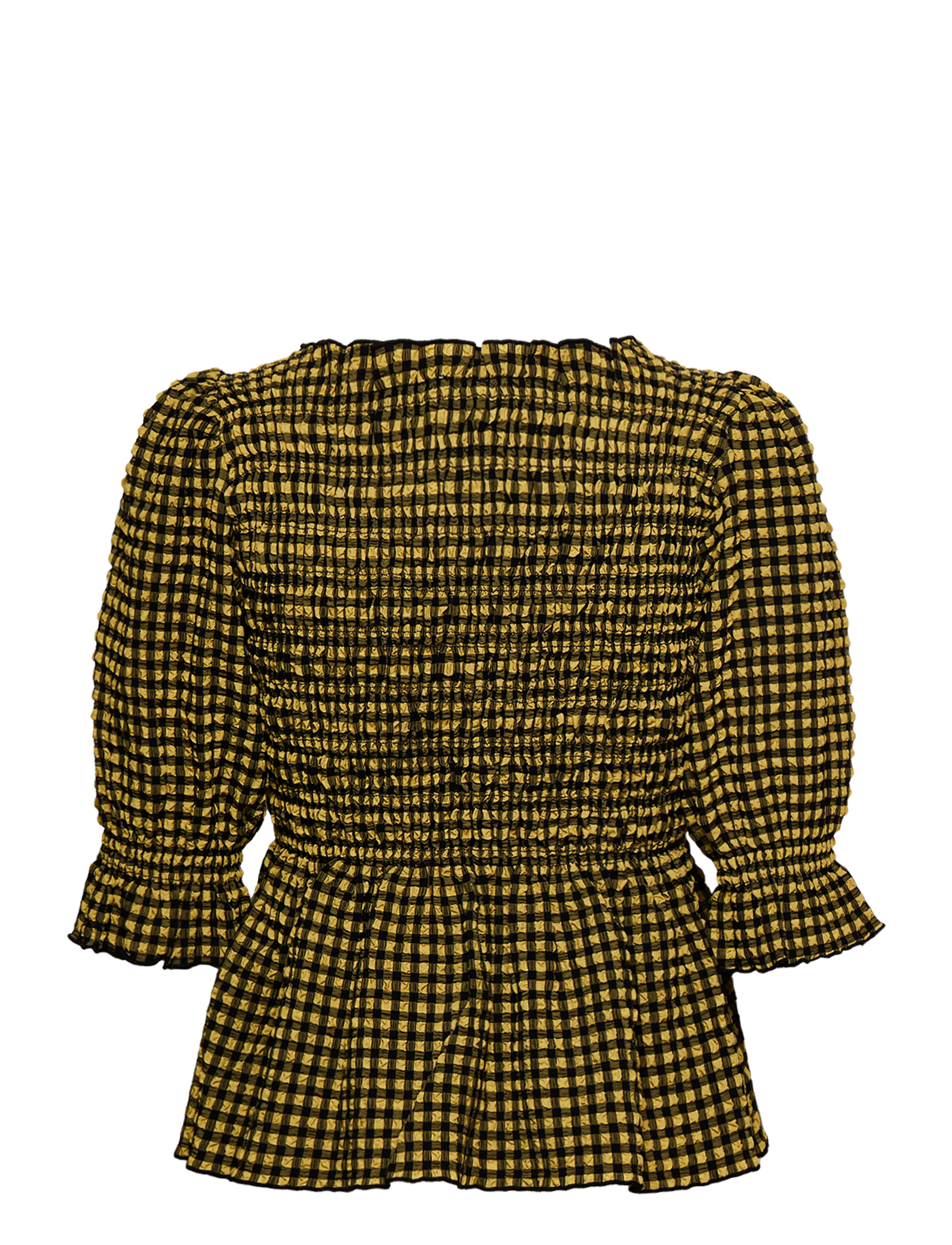 Notes du Nord - Georgia Top - lühikeste varrukatega pluusid - khaki check - 1
