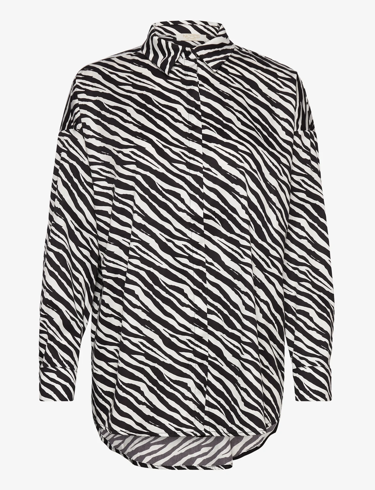 Notes du Nord - Kira Shirt P - långärmade skjortor - zebra - 0