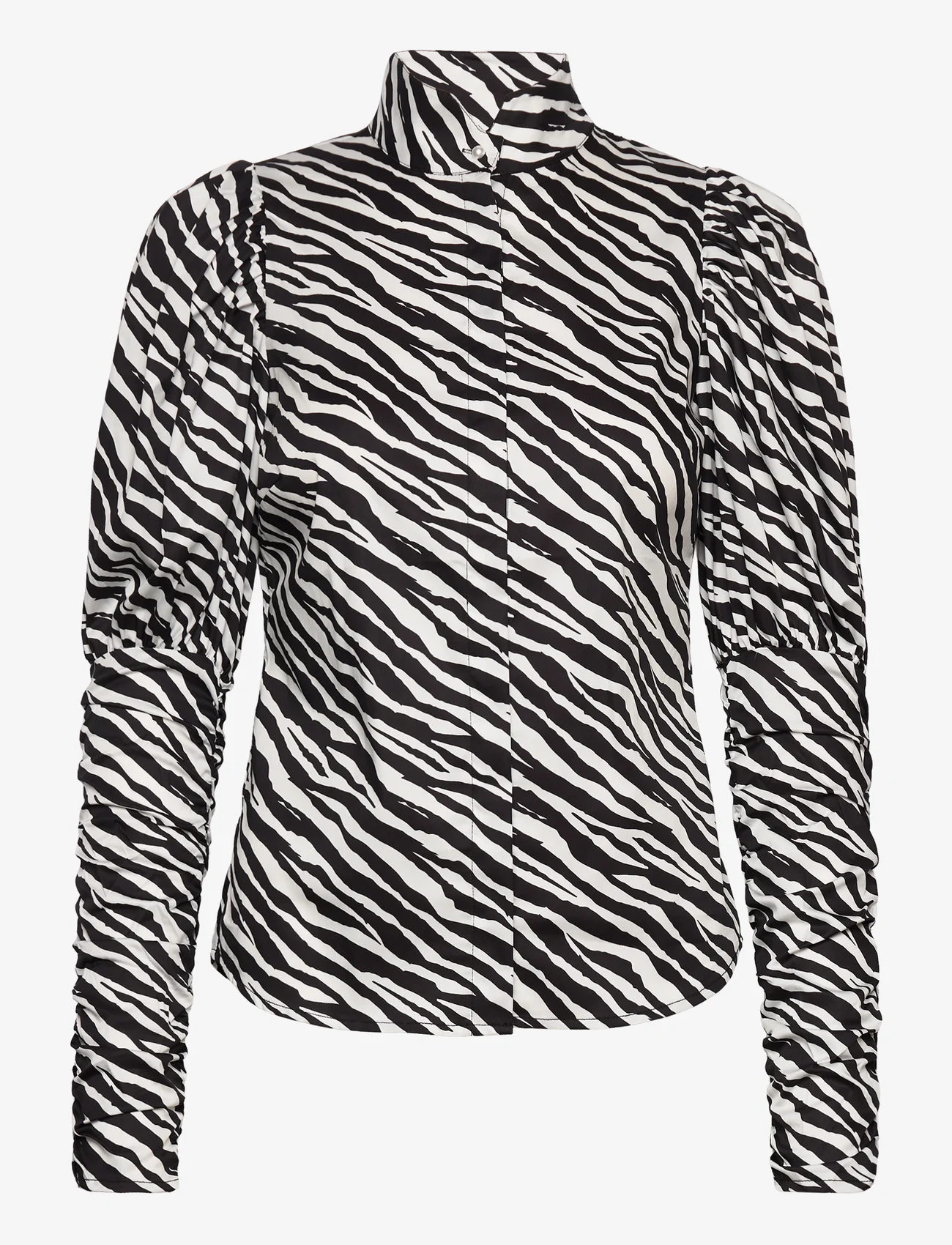 Notes du Nord - Nila Shirt P - långärmade skjortor - zebra - 0