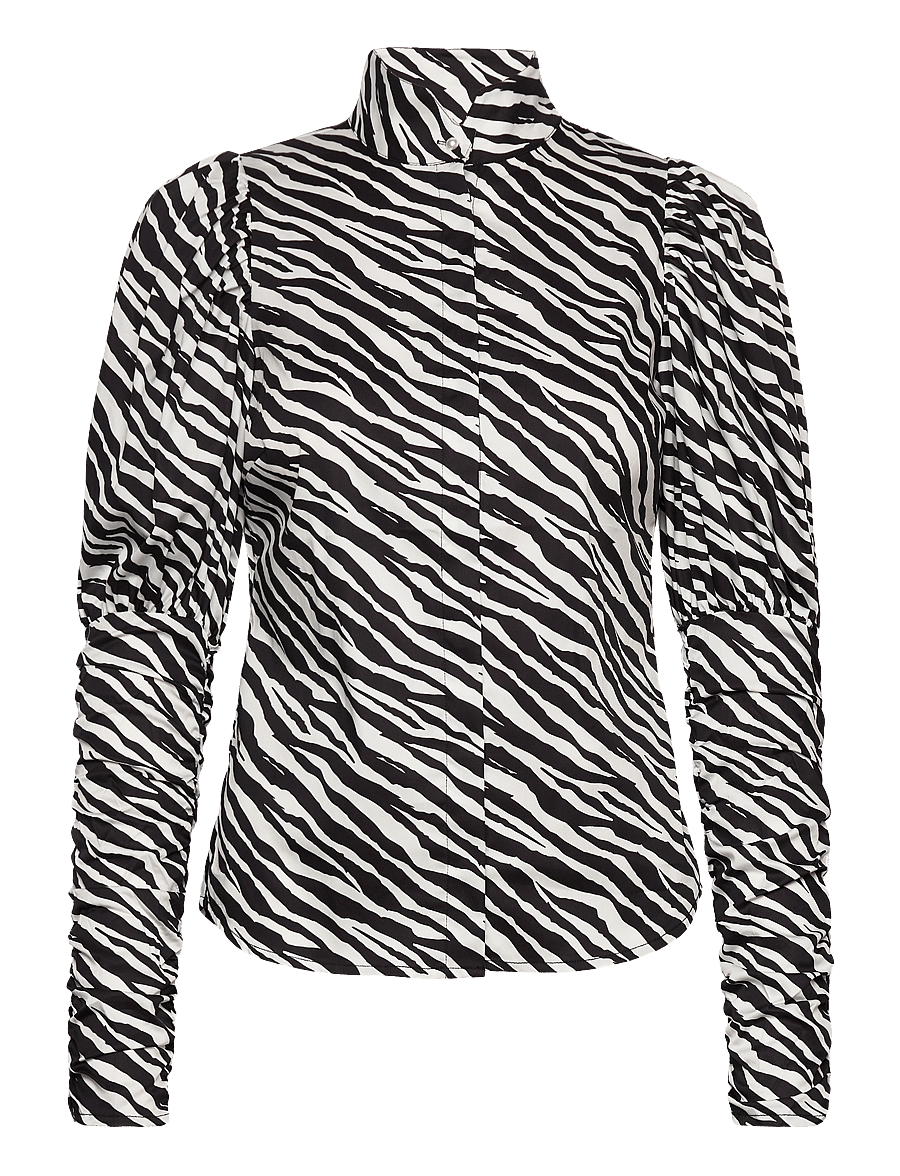 Notes du Nord - Nila Shirt P - langärmlige hemden - zebra - 0