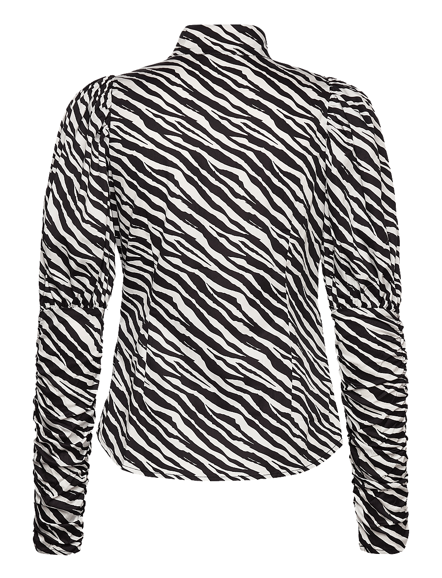 Notes du Nord - Nila Shirt P - langärmlige hemden - zebra - 1