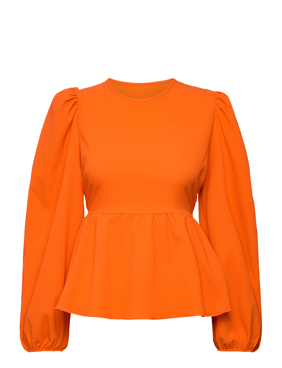 Notes du Nord - Carrie LS Bow Blouse - palaidinės ilgomis rankovėmis - papaya - 0
