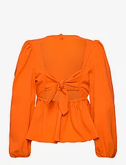 Notes du Nord - Carrie LS Bow Blouse - long-sleeved blouses - papaya - 1