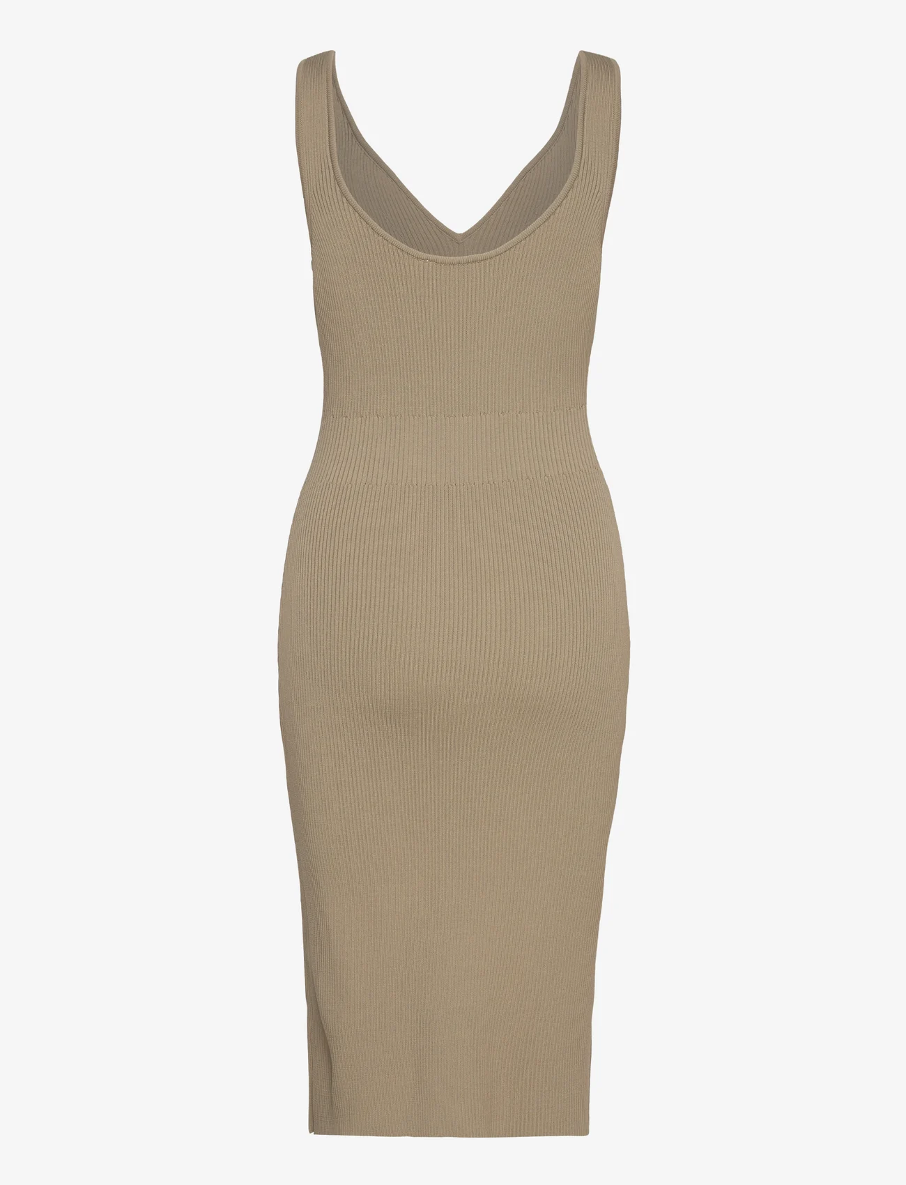 Notes du Nord - Hollie Knitted Dress - bodycon dresses - soft khaki - 1