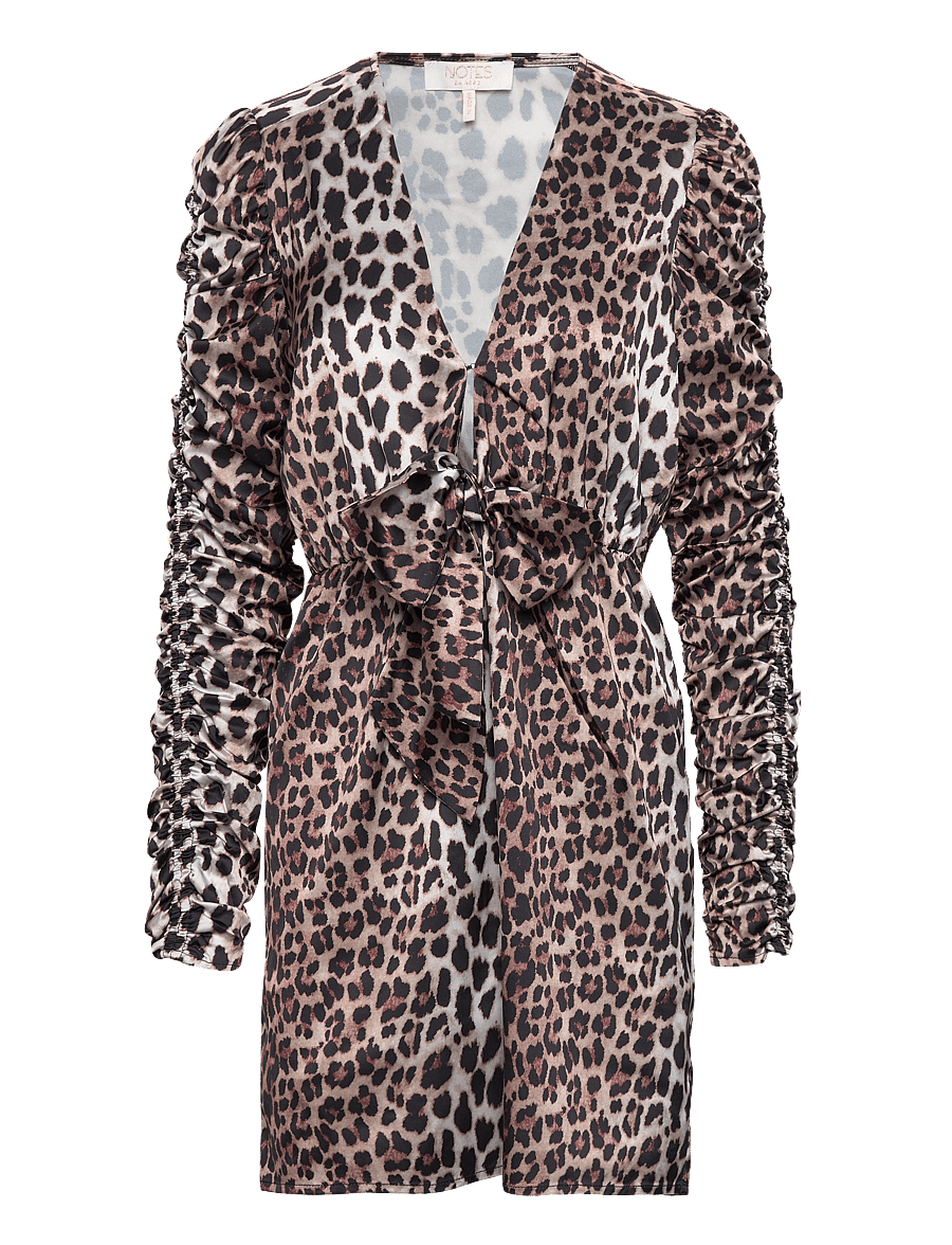 Notes du Nord - Hayes Recycled Short Dress - sommerkjoler - leopard - 0
