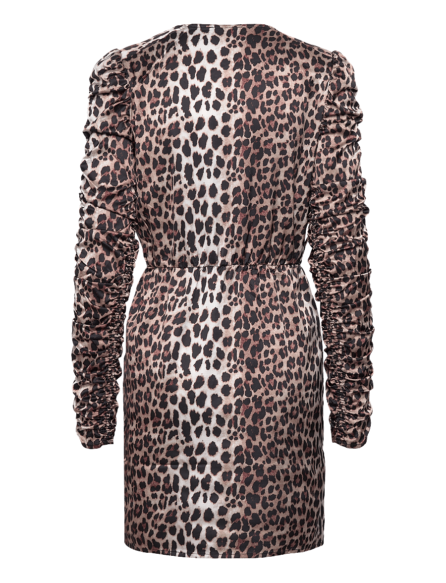 Notes du Nord - Hayes Recycled Short Dress - sommerkjoler - leopard - 1
