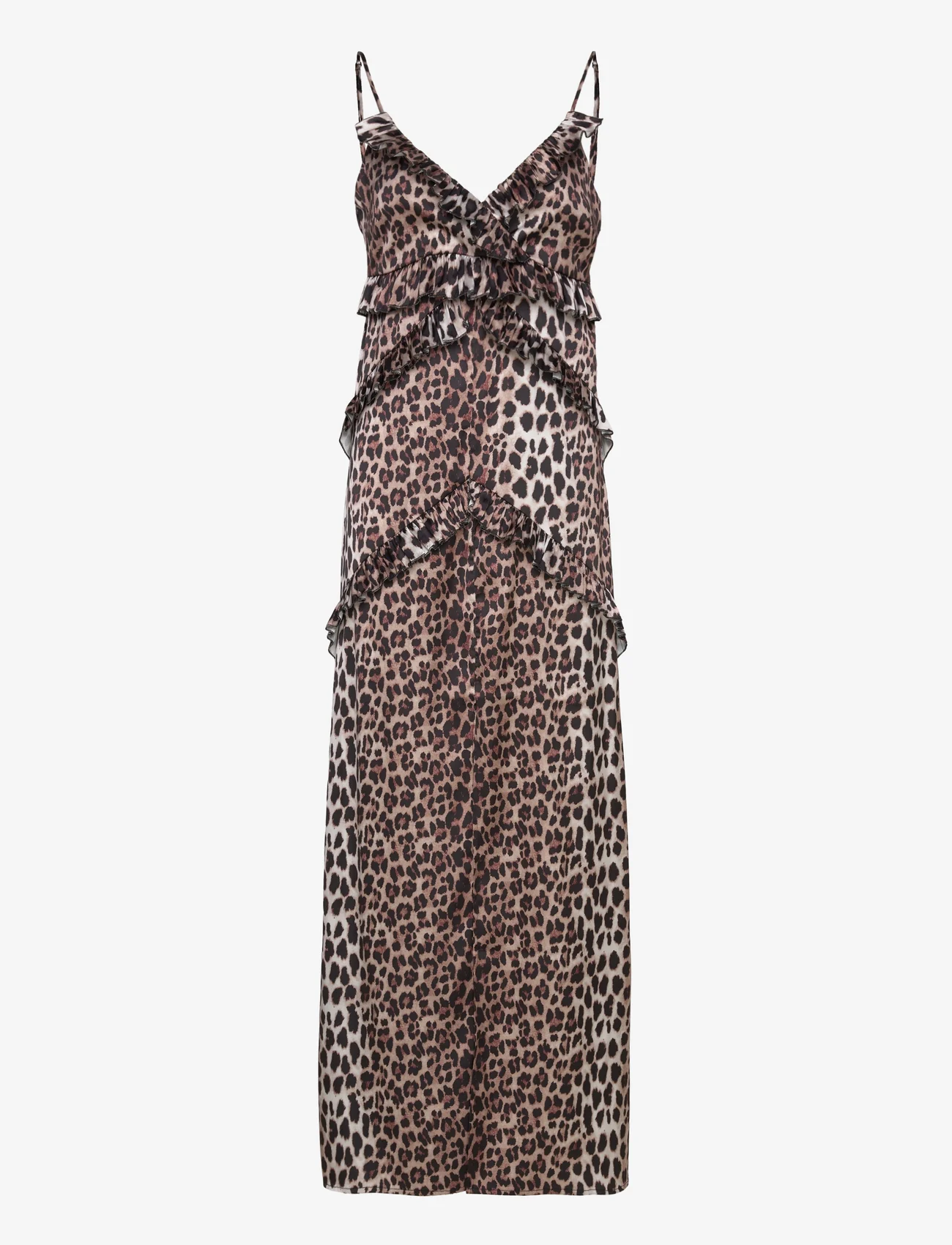 Notes du Nord - Hayes Recycled Maxi Dress - „slip" suknelės - leopard - 0