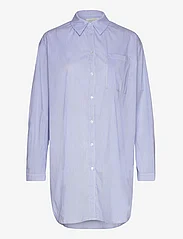 Notes du Nord - Harmony Stripe Shirt - langærmede skjorter - blue stripe - 0