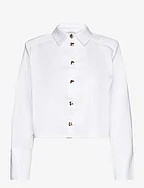 Ibi Shoulder Pad Shirt - WHITE