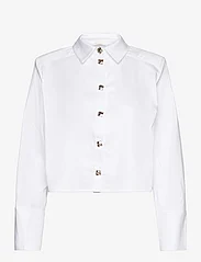 Notes du Nord - Ibi Shoulder Pad Shirt - langærmede skjorter - white - 0
