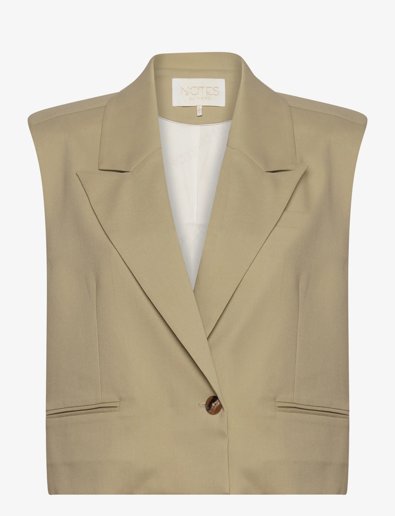 Notes du Nord - Inka Vest - party wear at outlet prices - soft khaki - 0