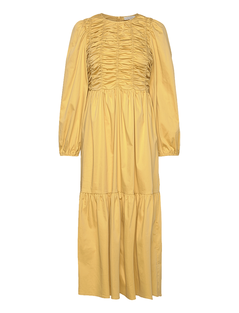 Notes du Nord - Idalina Dress S - midi dresses - straw - 0