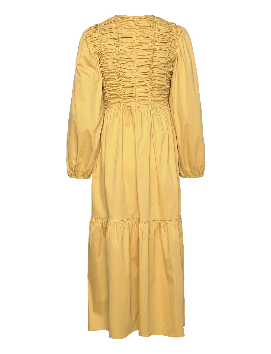 Notes du Nord - Idalina Dress S - midi dresses - straw - 1