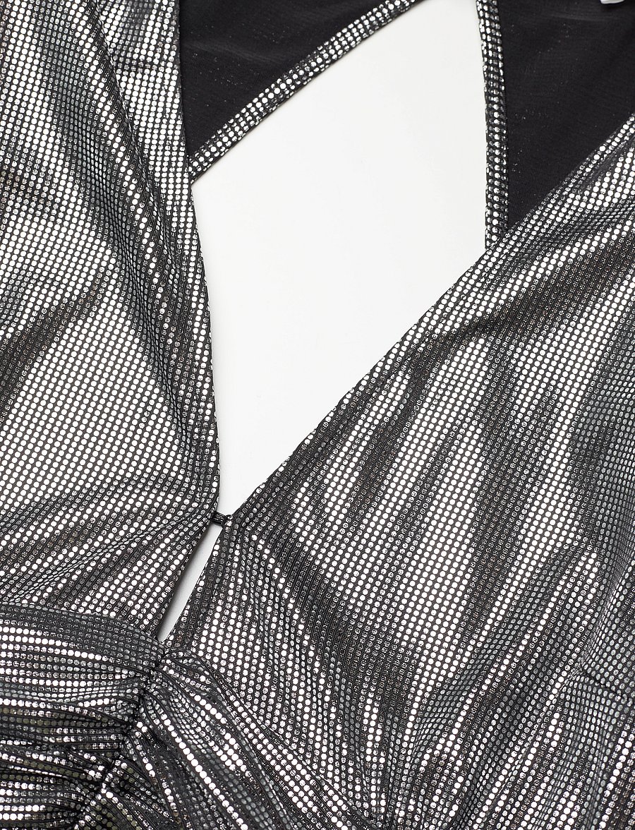 Notes du Nord - Ivetta Dress - festkjoler - silver - 2