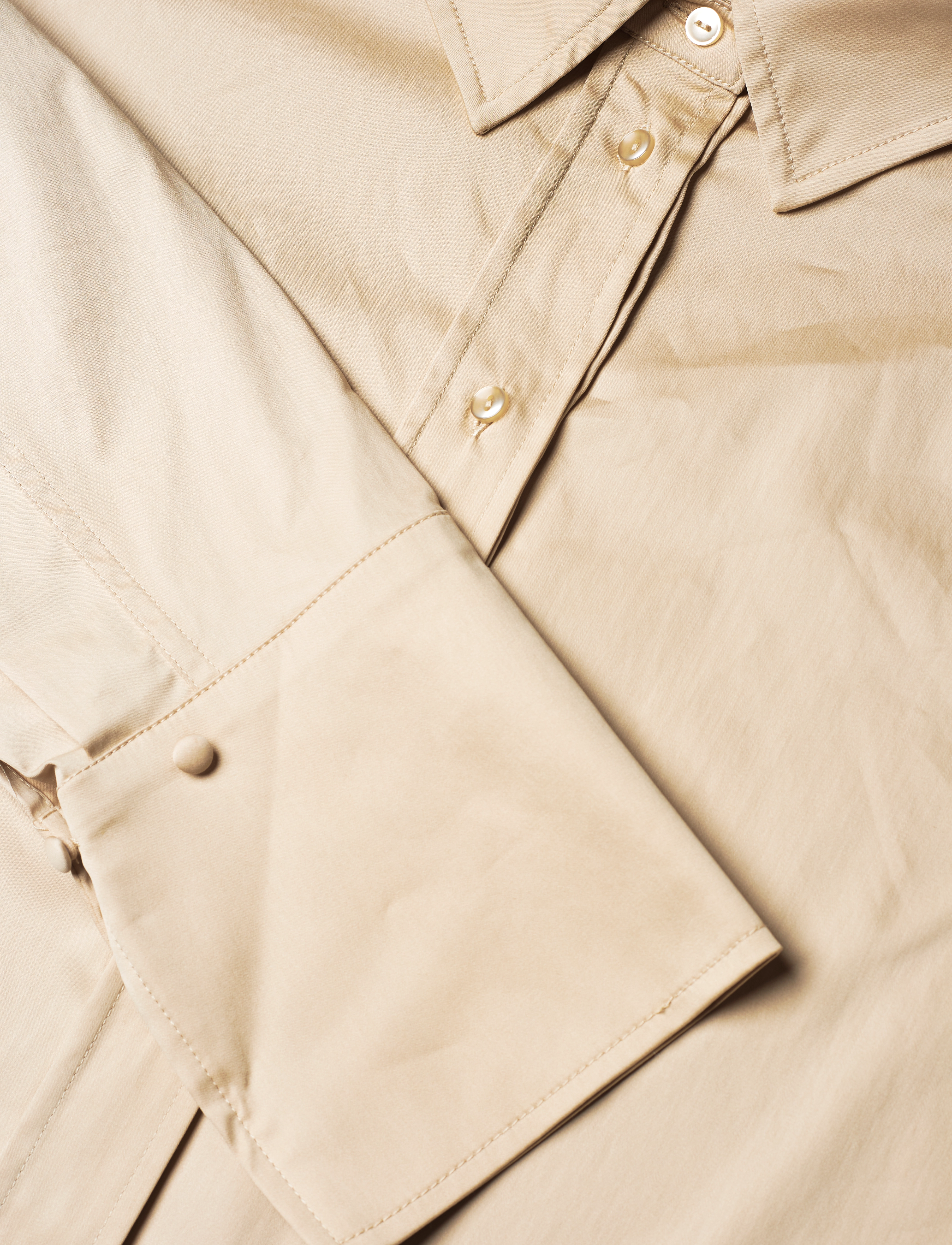 Notes du Nord - Davina Loose Shirt - langærmede skjorter - sand - 2