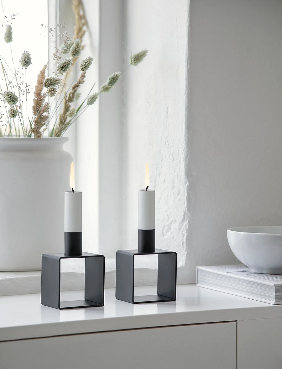 Novoform - FRAME 1 candle holder - kerzenständer - matte black - 0