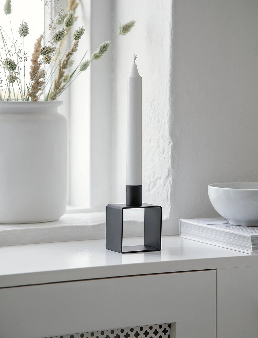 Novoform - FRAME 1 candle holder - kerzenständer - matte black - 3