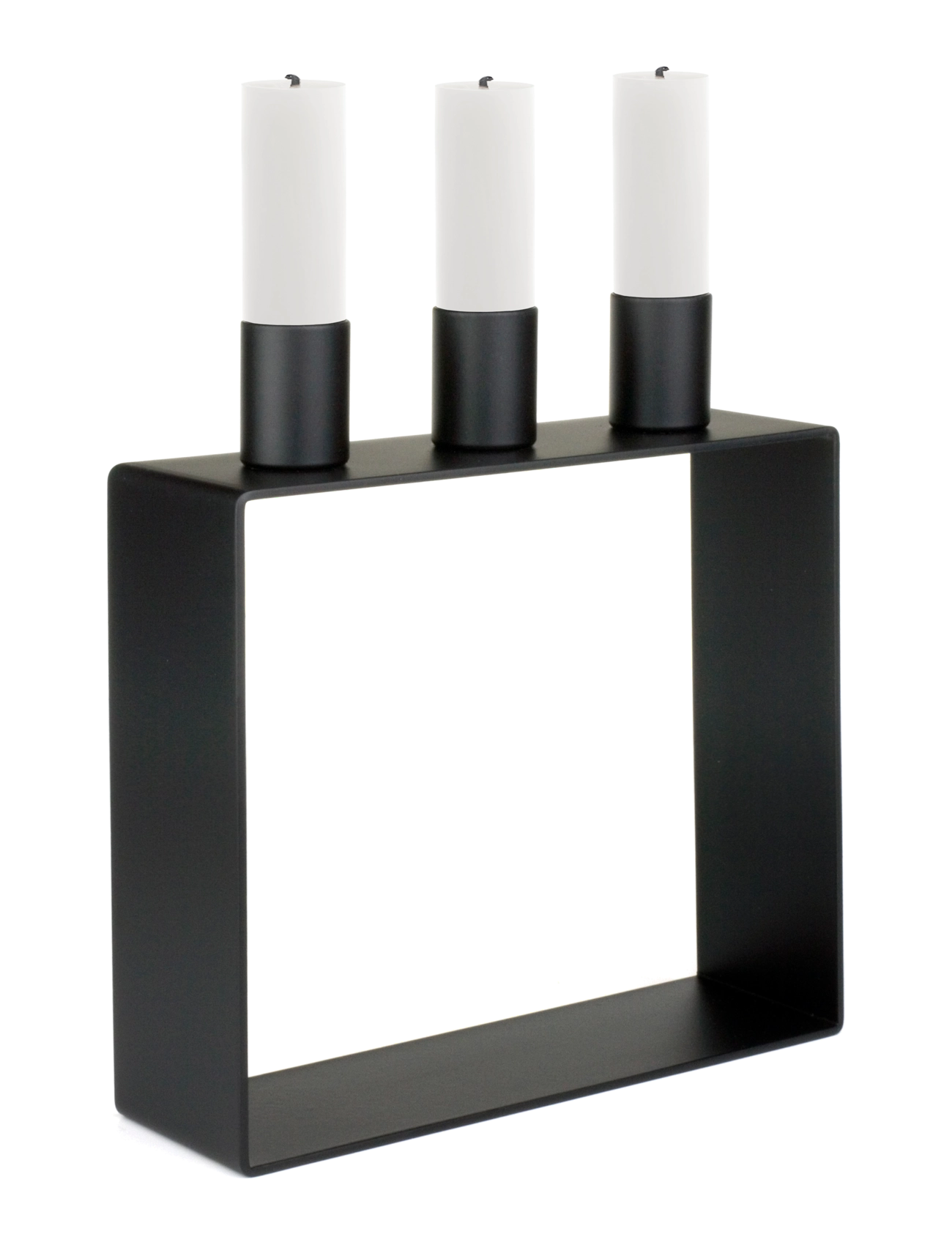 Novoform FRAME 3 candle holder - Julegaver - MATTE BLACK / black