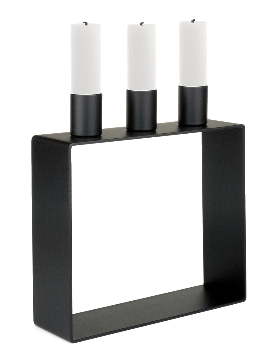 Novoform - FRAME 3 candle holder - kerzenständer - matte black - 1