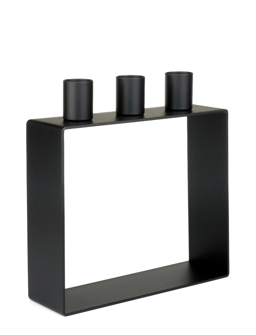 Novoform - FRAME 3 candle holder - kerzenständer - matte black - 2