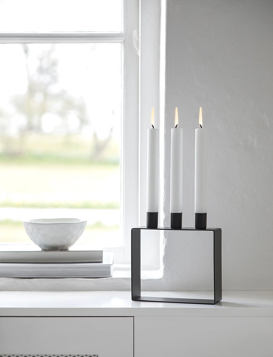 Novoform - FRAME 3 candle holder - kerzenständer - matte black - 0