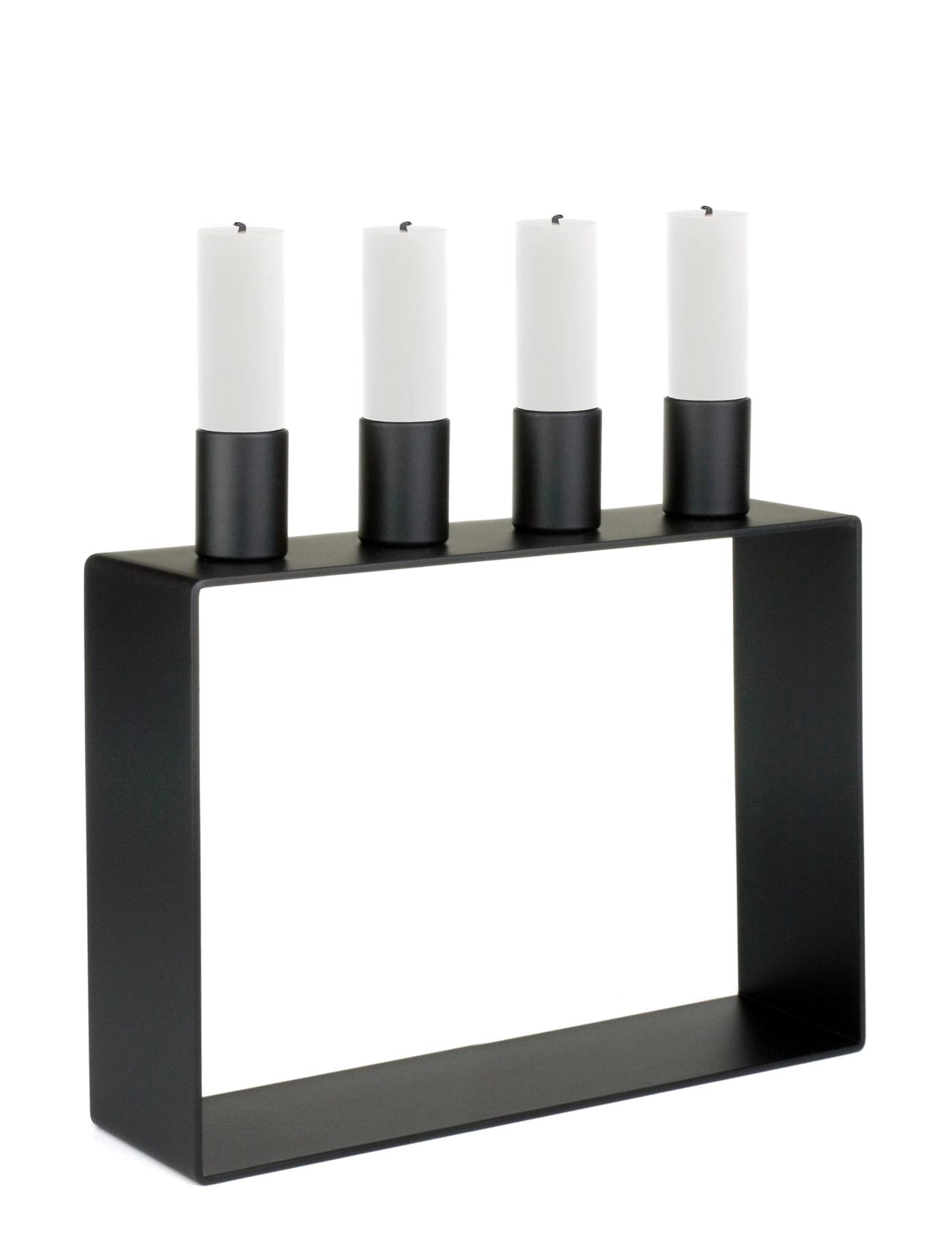 Novoform FRAME 4 candle holder - Julegaver - MATTE BLACK / black