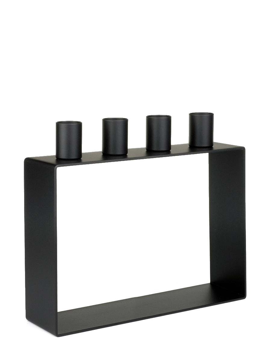 Novoform - FRAME 4 candle holder - kerzenständer - matte black - 2