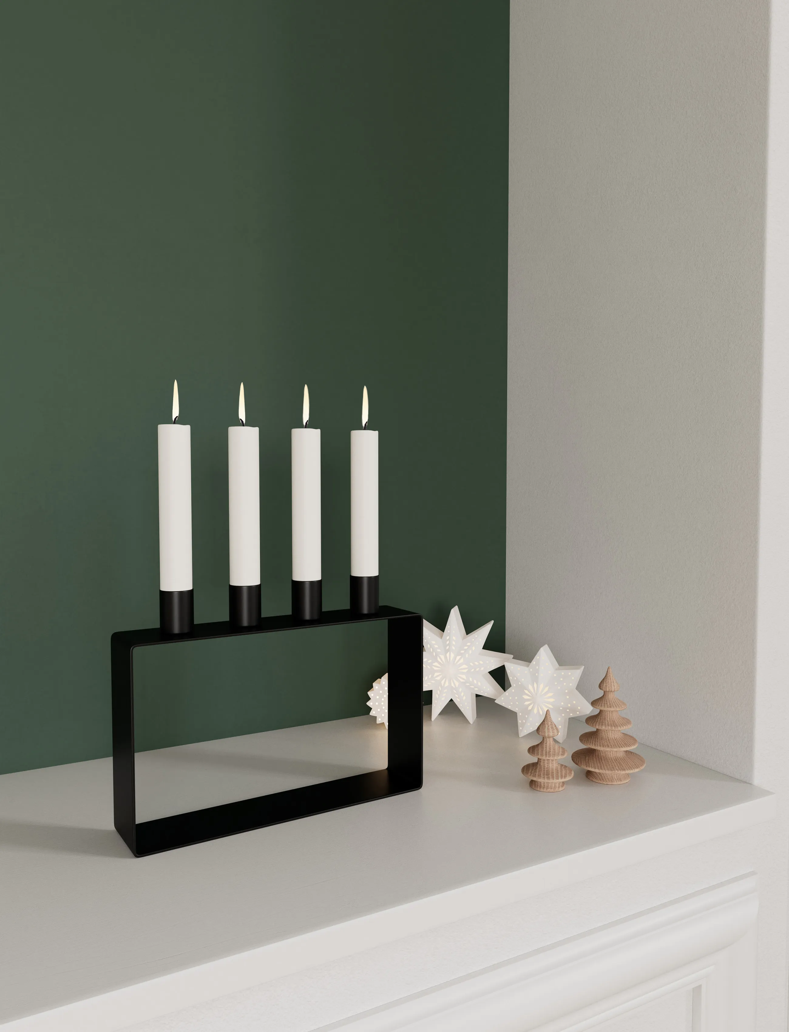 Novoform - FRAME 4 candle holder - lysestager - matte black - 3