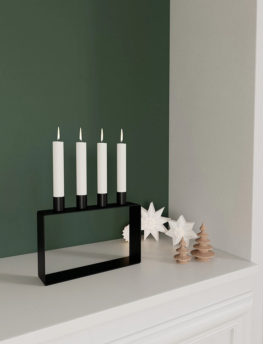 Novoform - FRAME 4 candle holder - kerzenständer - matte black - 3