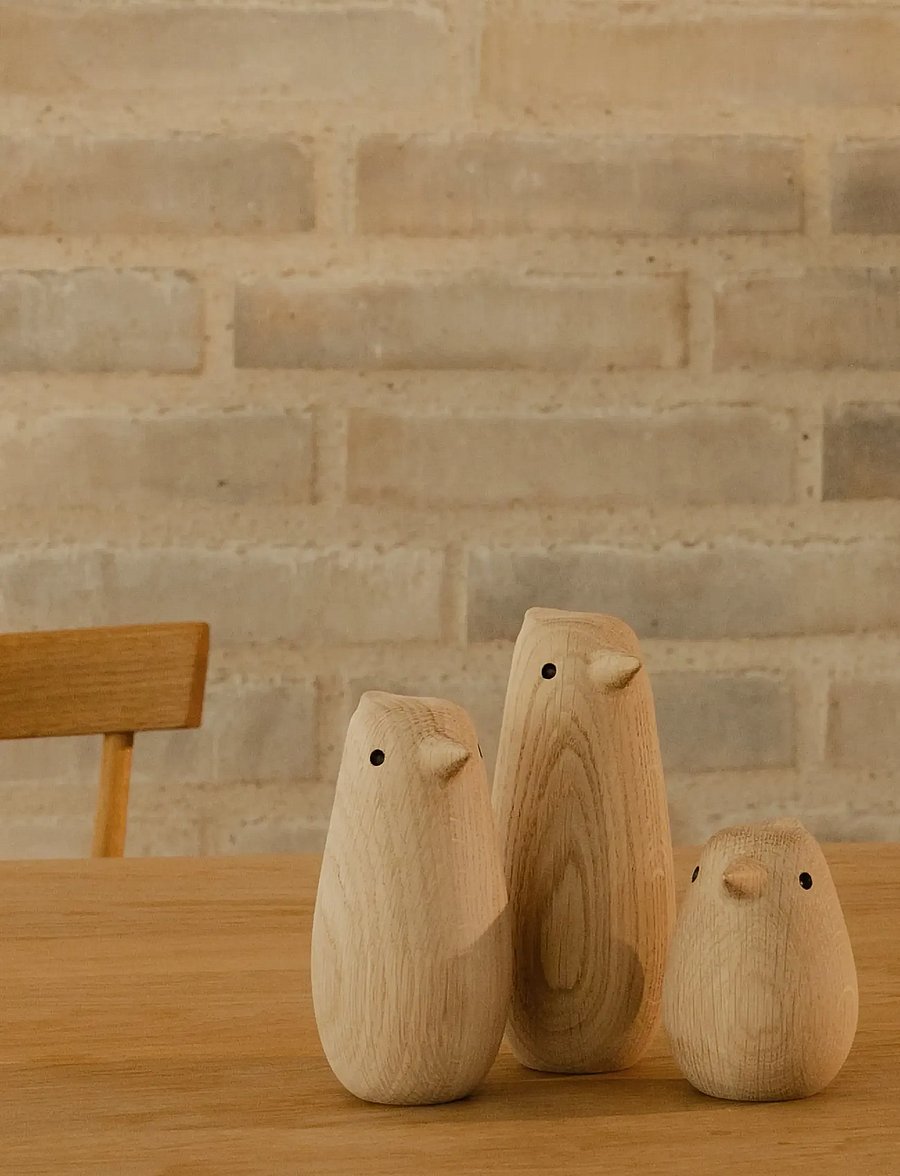 Novoform - PAPA SONGBIRD - træfigurer - natural oak - 2