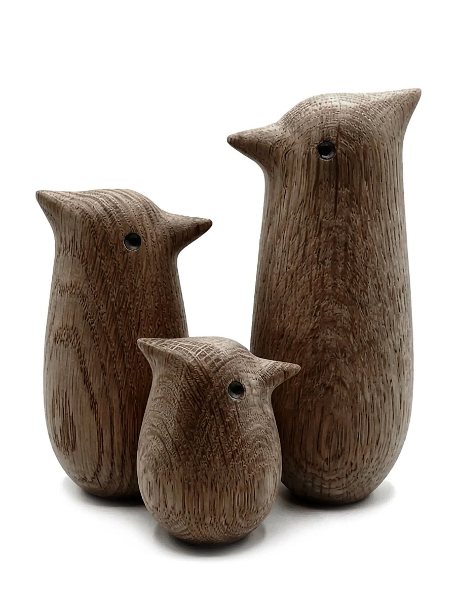 Novoform - PAPA SONGBIRD - træfigurer - smoked oak - 2