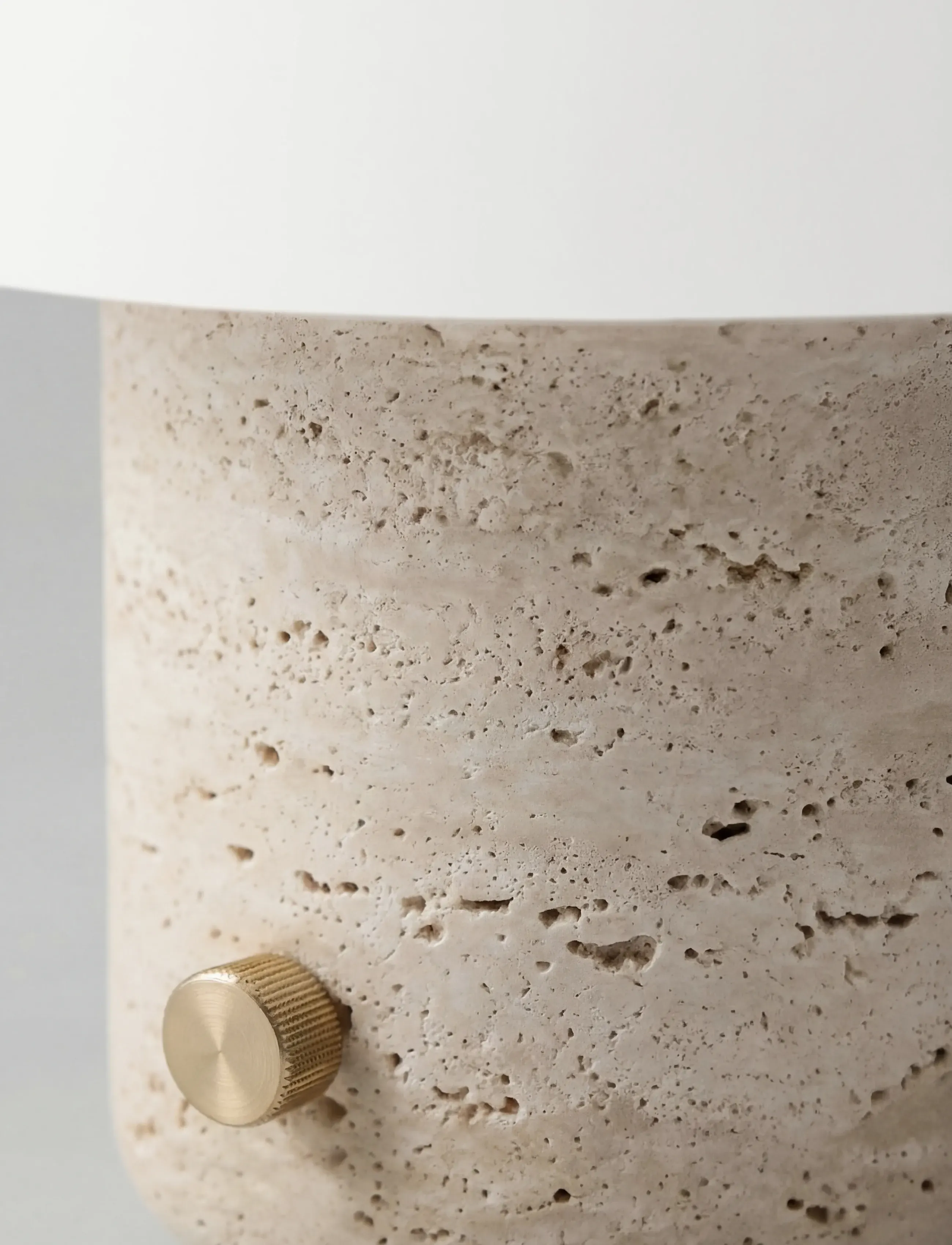 Novoform - TOKYO table lamp - travertine - white, beige - 3