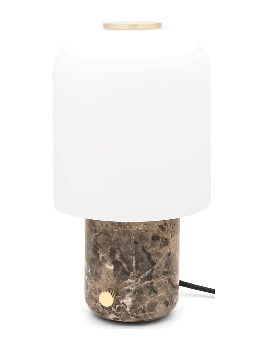 Novoform - TOKYO table lamp - brown marble - white, dark brown - 1