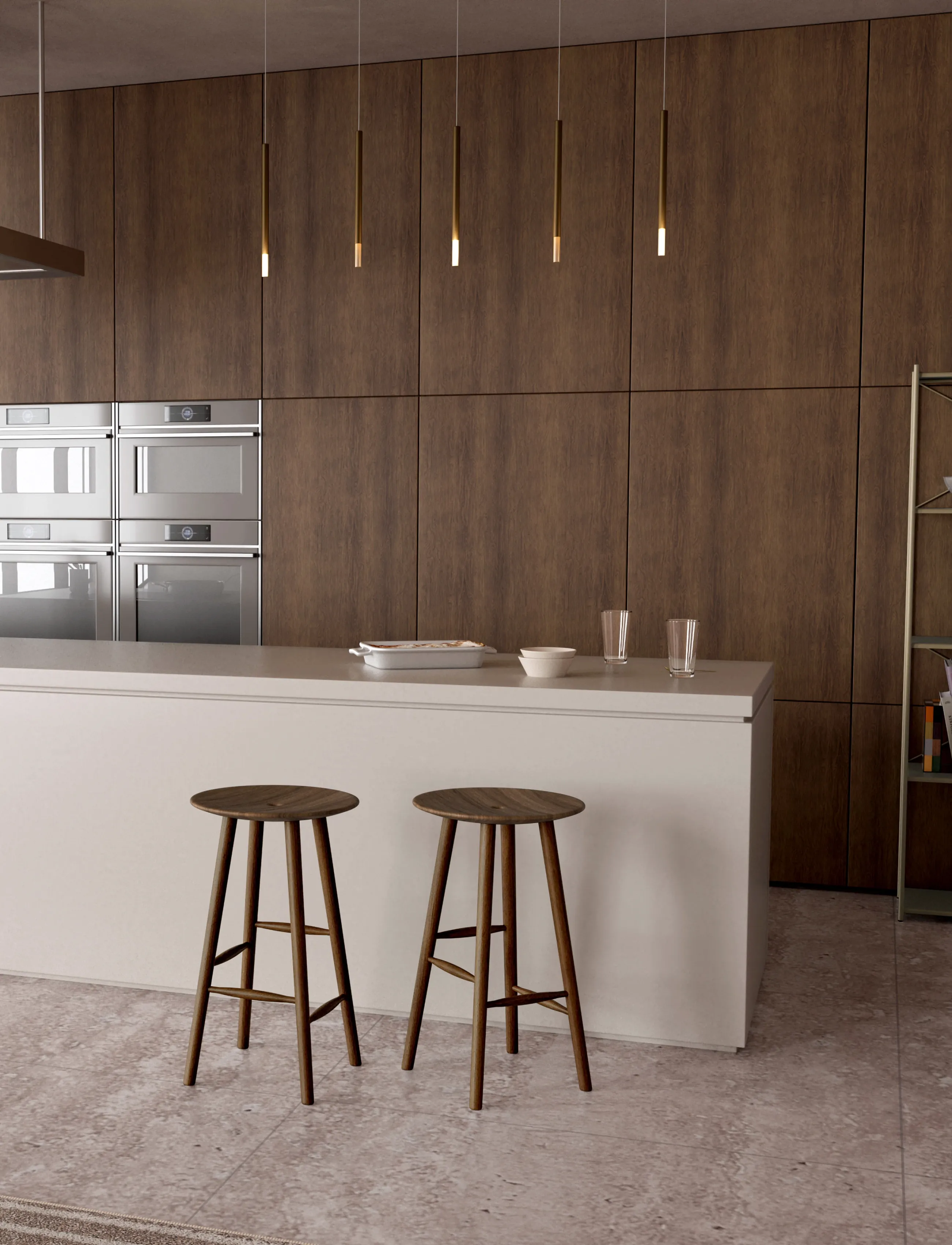 Novoform Di Volo Barstool 75Cm Dark Oak, One Size, Chairs & Stools, Braun - Barstools, Homeware