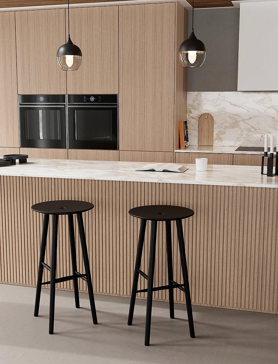 Novoform - DI VOLO barstool 75cm - black oak - black - 0