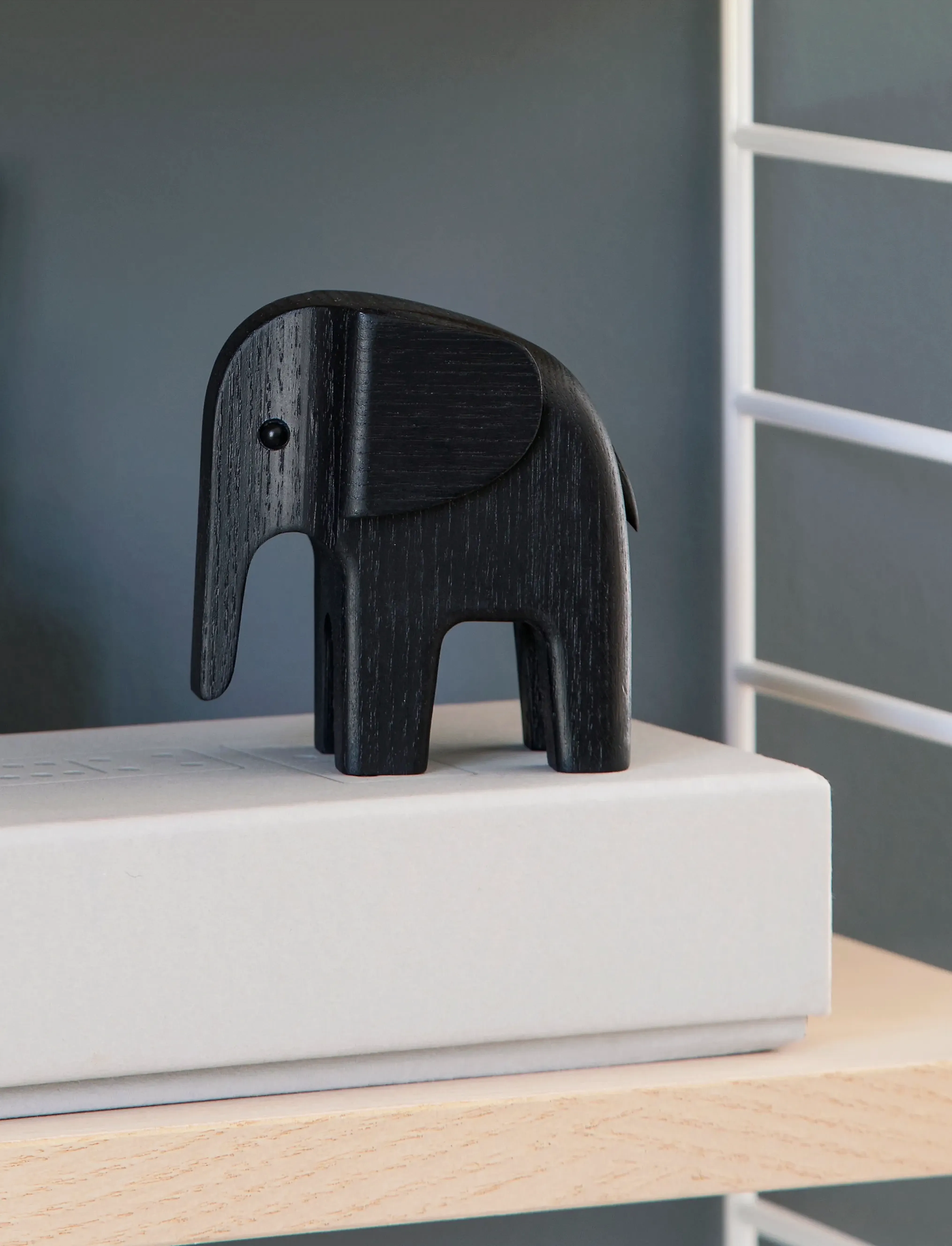 Novoform Baby Elephant, 7.7X4X7.5 cm, Decorative Accessories-details, Schwarz - Wooden Figures, Homeware