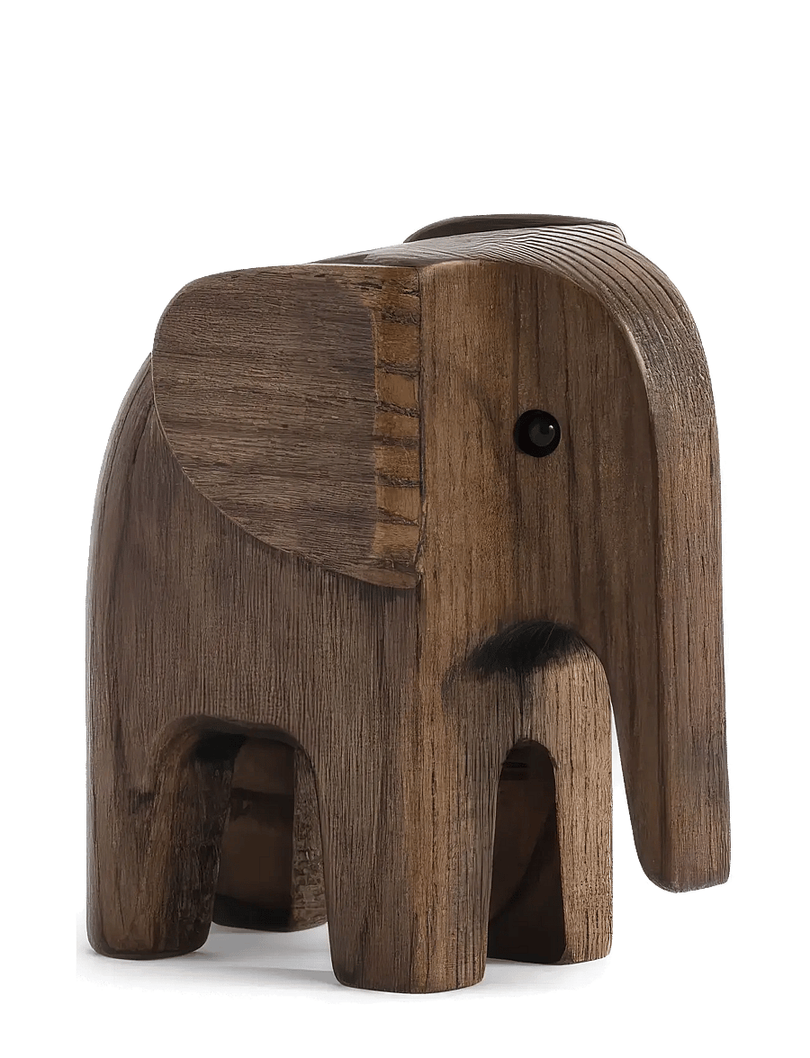 Novoform - Baby elephant - puidust kujud - smoke stained - 1