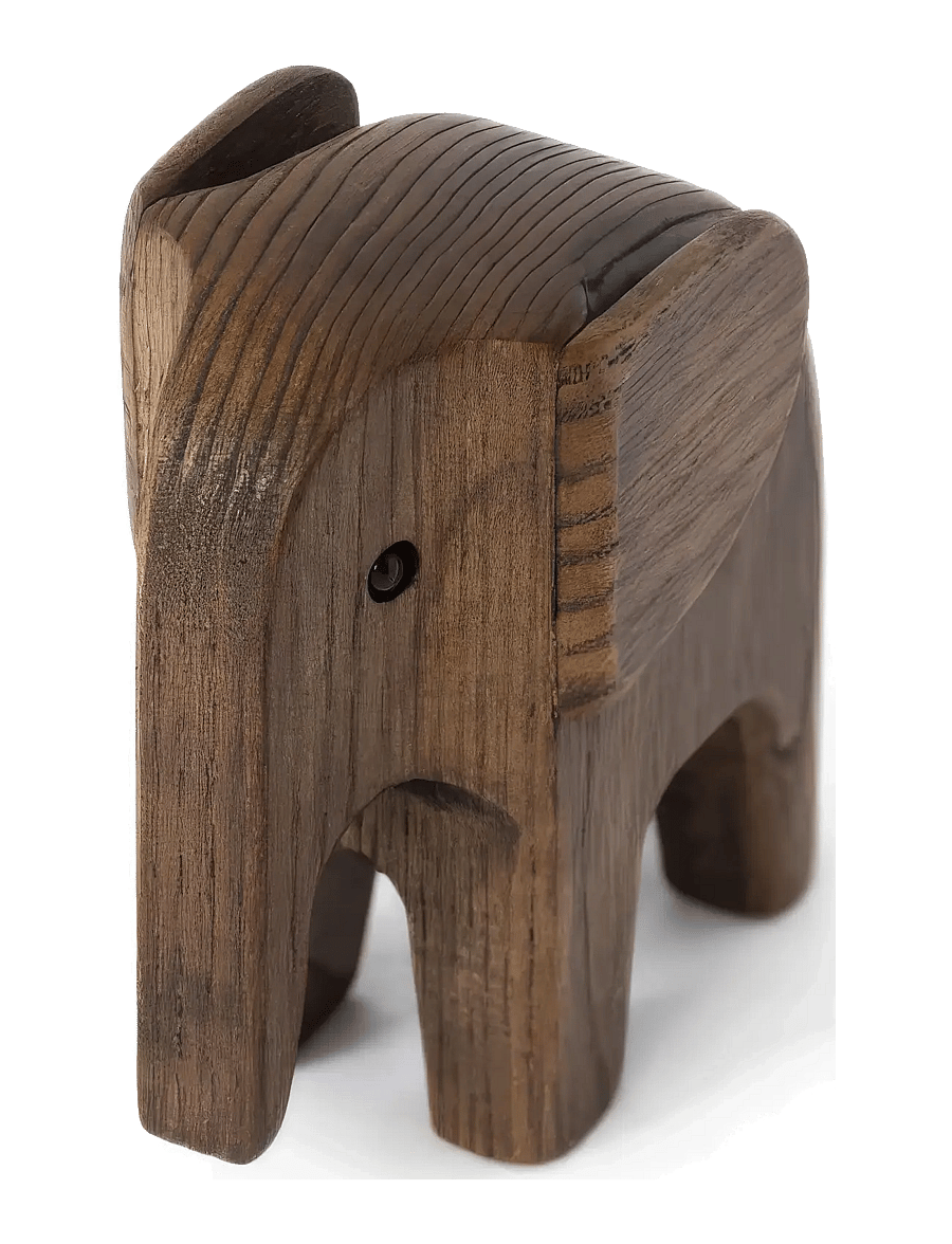 Novoform - Baby elephant - puidust kujud - smoke stained - 3