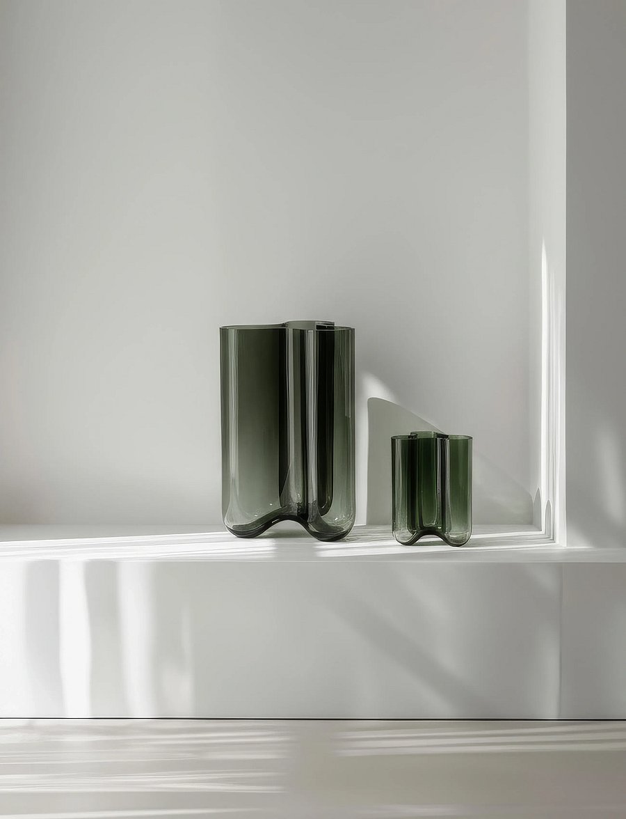 Novoform - Clover vase - vasen - smoky green - 0