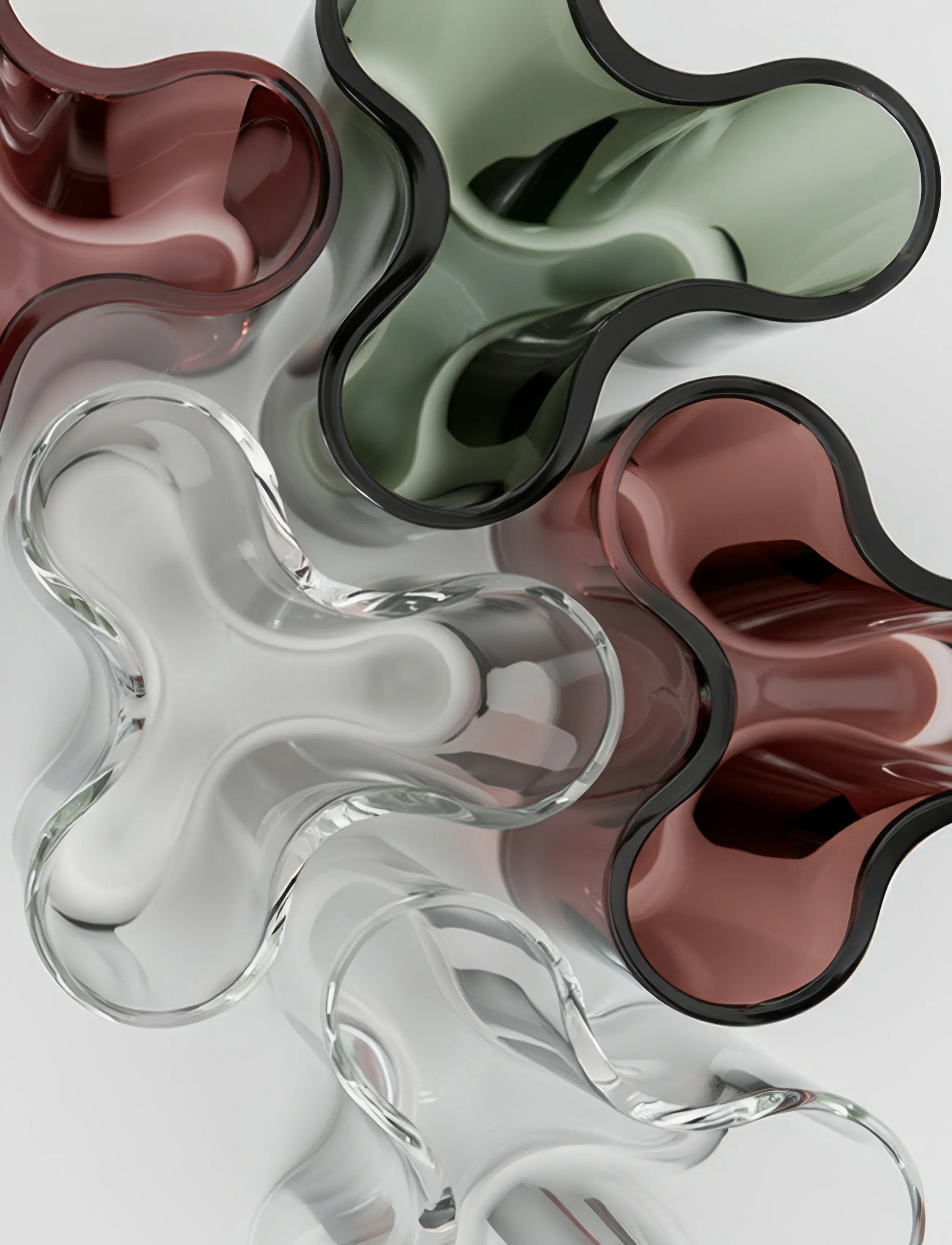 Novoform - Clover vase - vasen - smoky green - 4