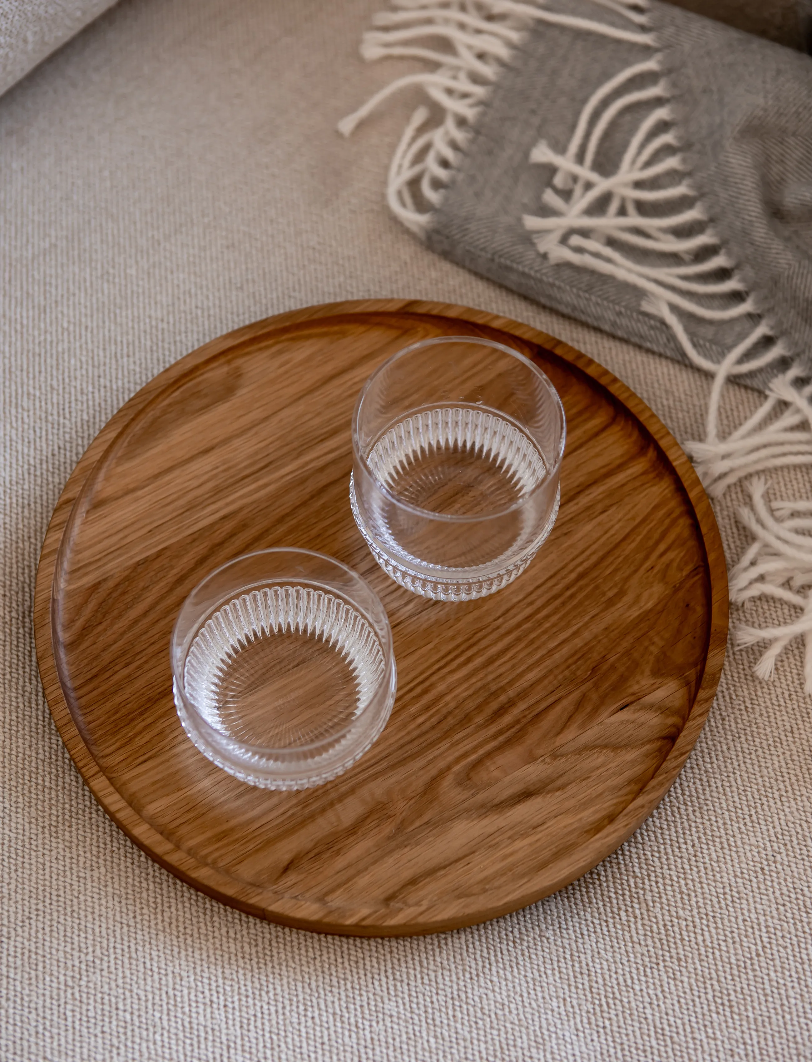 Novoform Elevate Tray, H3.5 cm;Ø30 cm, Dining & Table Accessories, Beige - Trays, Homeware