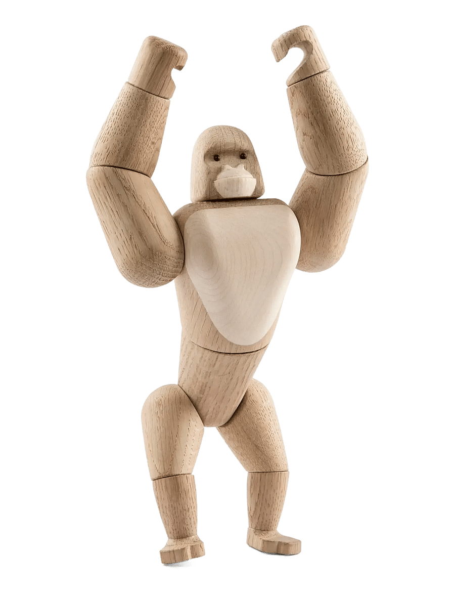 Novoform - Gorilla - holzfiguren - natural - 2